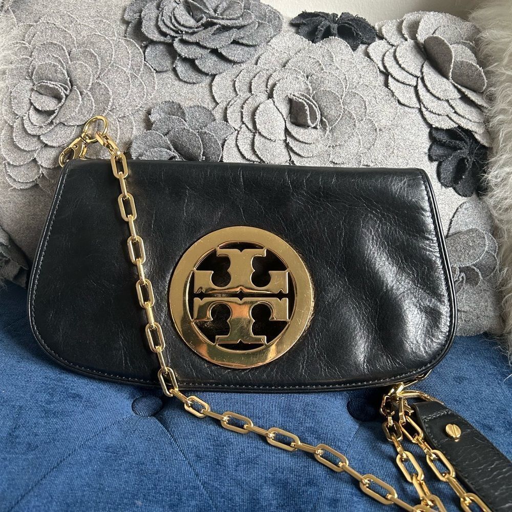 Tory Burch Reva black leather crossbody bag - Picture 2 of 5
